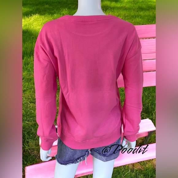 Bubble gum bunny chenille Easter holiday pullover S M XL - Picture 4 of 8